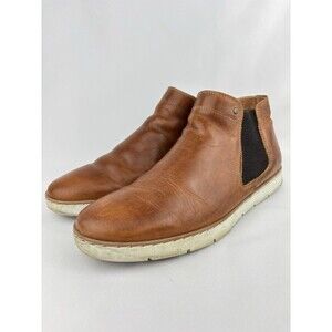 Bull Boxer Boots Men’s‎ Brown Leather Mid Rise Pull On Western Handmade Size 11